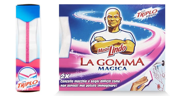 Pulizia della carta da parati con Mastro Lindo Gomma magica, per la pulizia della carta da parati